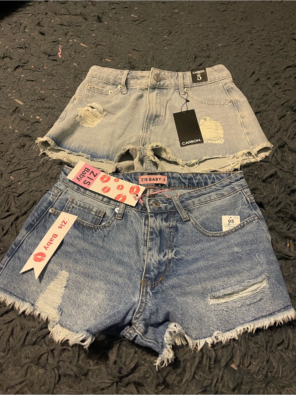 Blue Distressed Denim Shorts — Casual High-Rise Summer Style size 5